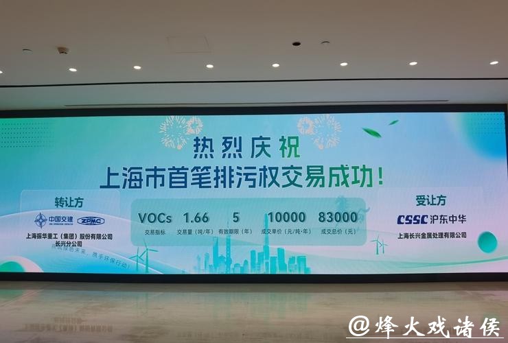 上海首笔排污权交易落地，计划2030年建成规范高效市场